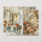 Vintage Breakfast Tea Scrapbook Paper (正面/裏面)