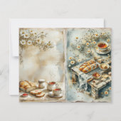 Vintage Breakfast Tea Set Scrapbook Paper (正面)