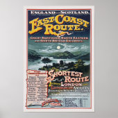 Vintage British Rail Network Route Advertising ポスター (正面)