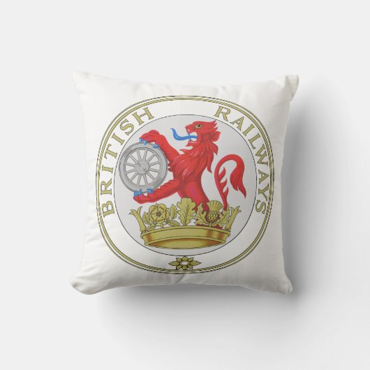Vintage British Railways lion roundel クッション (正面)
