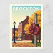 Vintage Brockton Massachusetts ポストカード (正面)