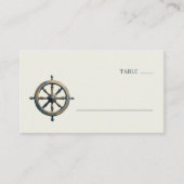 Vintage Bronze Nautical Wheel プレイスカード (正面)