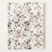 Vintage Brown and White Floral プランナー手帳 (裏面)