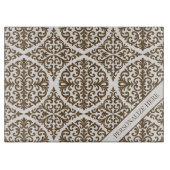 Vintage Brown Damask Kitchen Design カッティングボード (正面)