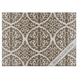 Vintage Brown Damask Kitchen Design カッティングボード