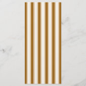 Vintage Brown & Ivory Stripes Classic Wedding メニュー (裏面)
