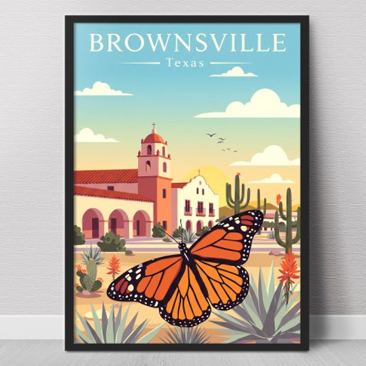 Vintage Brownsville Texas ポスター