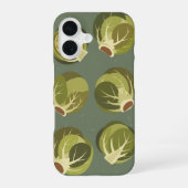 Vintage Brussels Sprouts Pattern iPhone 16ケース (裏面)
