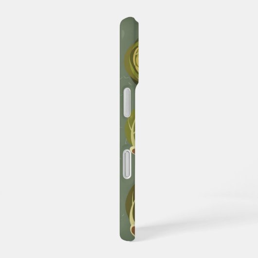 Vintage Brussels Sprouts Pattern iPhone 16ケース (右側面)