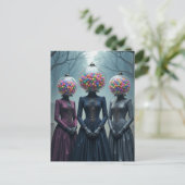 Vintage Bubblegum Machine Ladies ポストカード (スタンド正面)