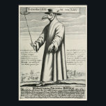 Vintage Bubonic Plague Doctor Illustration ポスター<br><div class="desc">Doctor in bird costume</div>