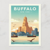 Vintage Buffalo ポストカード (正面)