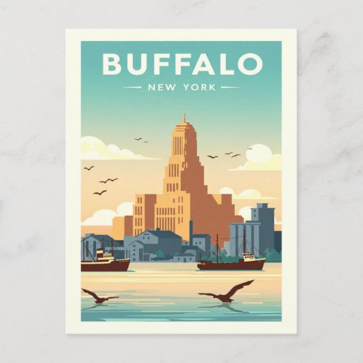 Vintage Buffalo ポストカード (正面)