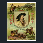 Vintage Buffalo Bill Wild West Show ポスター<br><div class="desc">Vintage advertisement for Buffalo Bill's Wild west Show and Congress of Rough Riders of the World; restored and retouched.
On the image Buffalo Bill Cody, a stagecoach, Indians on horses, buffaloes, cowboys, mountains.
Main colors: green, red</div>