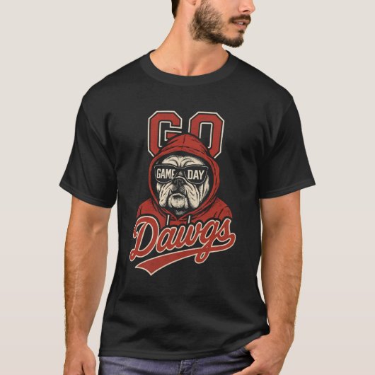 Vintage Bulldog Athletics Cool Game Day Tシャツ (正面)