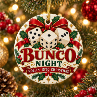 Vintage Bunco Christmas Ornament セラミックオーナメント