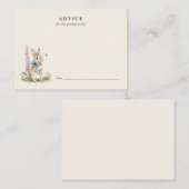 Vintage Bunny Baby shower Advice  アドバイスカード (正面/裏面)