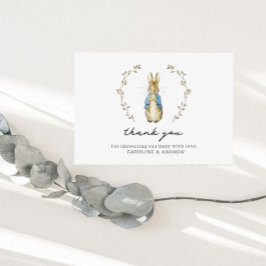 Vintage Bunny Baby Shower Thank You Card サンキューカード