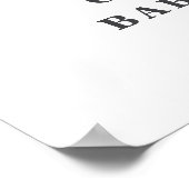 Vintage Bunny Baby Shower Welcome Poster ポスター (角)