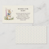 Vintage Bunny book request gender neutral shower エンクロージャーカード (正面/裏面)