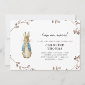 Vintage Bunny Botanical Baby Shower Invitation 招待状 (正面)