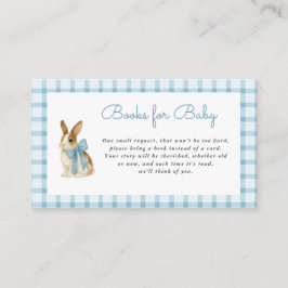 Vintage Bunny Boy Baby Shower Books for Baby エンクロージャーカード