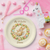 Vintage Bunny My First Easter ペーパープレート (パーティー)