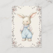 Vintage Bunny Rabbit Books for Baby エンクロージャーカード (裏面)