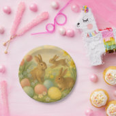 Vintage Bunny/Rabbit Easter Egg/Spring   ペーパープレート (パーティー)
