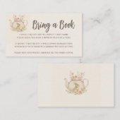 Vintage Bunny Teapot Baby Shower Bring Book エンクロージャーカード (正面/裏面)