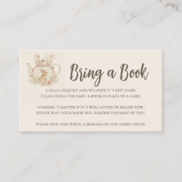 Vintage Bunny Teapot Baby Shower Bring Book エンクロージャーカード