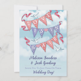 Vintage Bunting Wedding Invitations  招待状