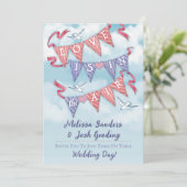 Vintage Bunting Wedding Invitations 招待状 (スタンド正面)