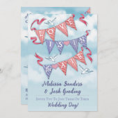 Vintage Bunting Wedding Invitations 招待状 (正面/裏面)