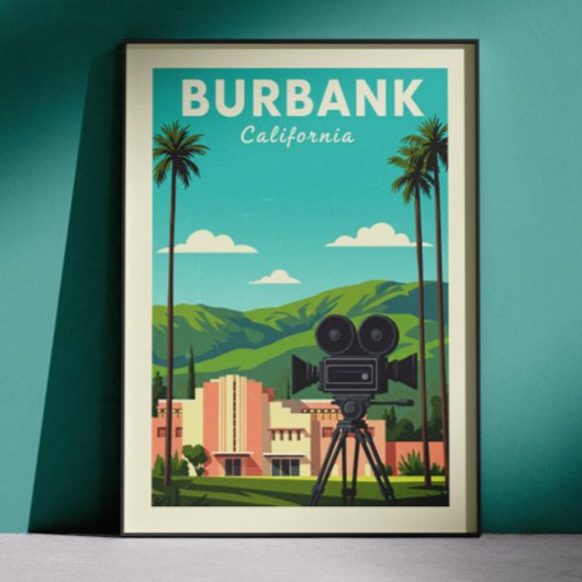 Vintage Burbank California ポスター