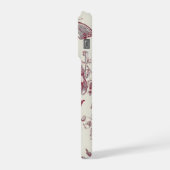 Vintage Burgundy Floral Phone Case iPhoneケース (左側面)