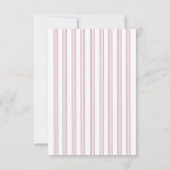 Vintage Burgundy Hand Drawn Swan Stripes Wedding セーブザデート (裏面)