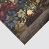 Vintage Burgundy Petals & Gold Script Decoupage  薄葉紙 (詳細)