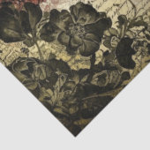 Vintage Burgundy Shabby Chic Floral Decoupage 薄葉紙 (詳細)