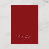 Vintage Burgundy Wedding Details Qr Code エンクロージャーカード (裏面)