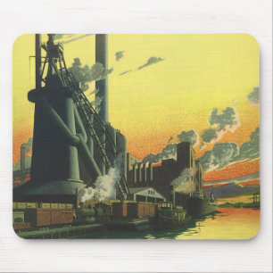 Vintage Business Factory, Manufacturing on a Dock マウスパッド