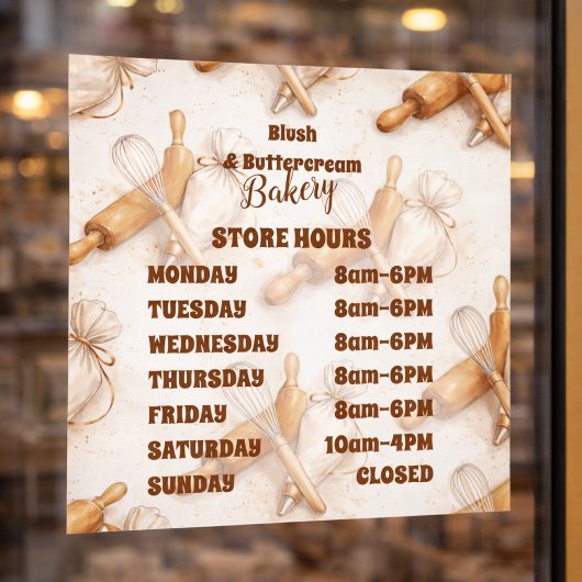 Vintage Buttercream Bakery Branding ウィンドウサイン