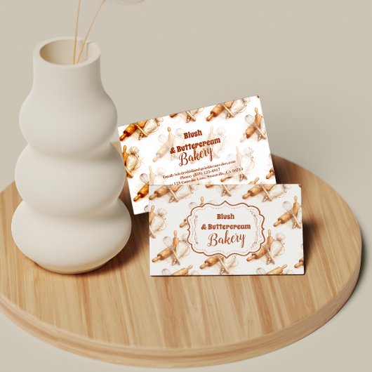 Vintage Buttercream Bakery Branding 名刺