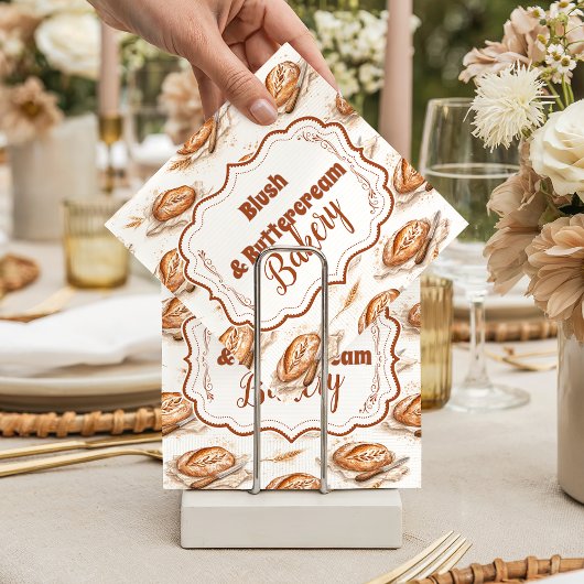 Vintage Buttercream Bakery Business スタンダードカクテルナプキン