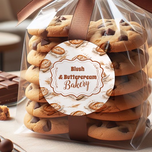 Vintage Buttercream Bakery Business ラウンドシール