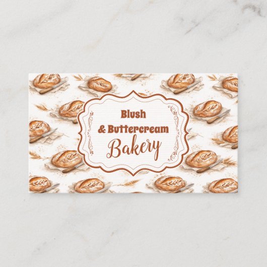 Vintage Buttercream Bakery Business 名刺 (正面)