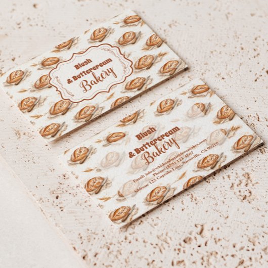 Vintage Buttercream Bakery Business 名刺