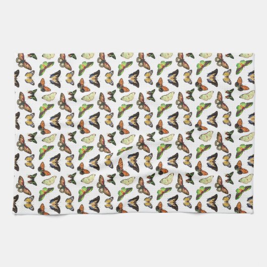 Vintage Butterflies キッチンタオル (横)