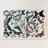 Vintage Butterflies Illustration ジグソーパズル (横)