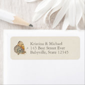 Vintage Butterfly Baby Shower  ラベル (インサイチュ)